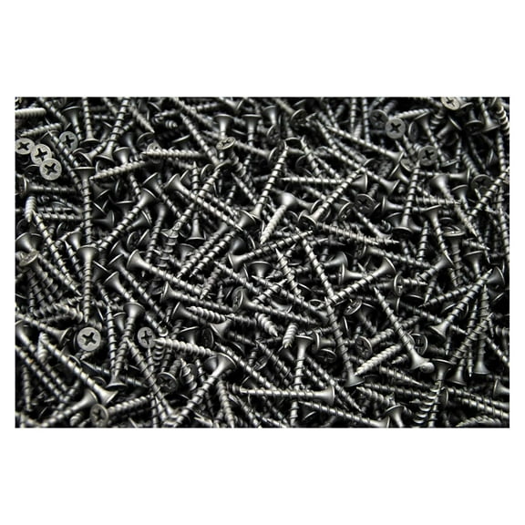 (4000) Phillips Bugle Head 6 x 1-1/4 Coarse Drywall Wood Screw - Plain Black