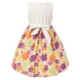 thumbnail image 2 of Richie House Little Girls Colorful Floral Rosette Accents Bubble Dress 3/4, 2 of 2