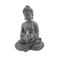 thumbnail image 6 of oshhni Garden Solar Buddha Sculpture with Lamp Resin Figurine Waterproof Versatile Entrance Ornament for Lawn Courtyard Decorative Size L, 6 of 9