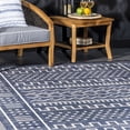 thumbnail image 6 of nuLOOM Outdoor Tribal Cora Area Rug, 2' 6" x 10', Runner, Cora Dark Blue, 6 of 6