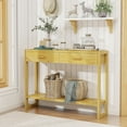 thumbnail image 5 of Solid Wood Console Table with Storage Entryway Table with 2 Drawers Shelf & Reinforced Legs, 5 of 6
