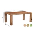 thumbnail image 6 of Taran Designs Warren 75" Solid Wood Dining Table in Brown, 6 of 6