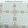 thumbnail image 4 of Cozy Line Home Fashions Green Grey Damask Reversible Bedding Quilt Set (Aqua Melody, King - 3 Piece), 4 of 7