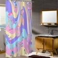 thumbnail image 4 of Stall Shower Curtain,36x72 inch RV Bathroom Shower Curtains Set with Hooks,Colorful Jellyfish Bath Curtain,Waterproof Fabric, 4 of 5