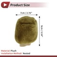 thumbnail image 4 of Cubierta de pomo de cambio de marcha única Bargains universal para automóvil SUV camión RV protector de palanca de cambios anidado de felpa verde caqui, 4 of 7
