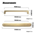 thumbnail image 6 of Goo-Ki 7.6''(192MM) Hole Centers Champgne Bronze Cabinet Pulls with Backplate, Zinc Alloy Kitchen Cabinet Handle for Dresser,Wardrobe,Cupboard, 2 Pack, 6 of 7