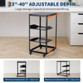 thumbnail image 3 of EDTara 22"-40" Extendable Mobile Server Rack Cart, 500 Lbs Capacity, Lockable Casters, Suitable for Server Rooms, Offices, and a/v Equipment, 3 of 7