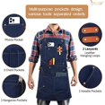 thumbnail image 4 of JASGOOD Work Aprons for Men Women with 9 Pockets Chef Apron Canvas Cross Back Aprons Heavy Duty Apron Black Tool Apron for Woodworkers Waterproof Apron, 4 of 9
