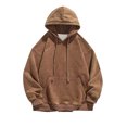 thumbnail image 2 of Washed Vintage Hoodies for Men 2025 Long Sleeve Plain Basic Hooded Sweatshirt with Pocket Pullover Hoodie Mens Hoodies, 2 of 4