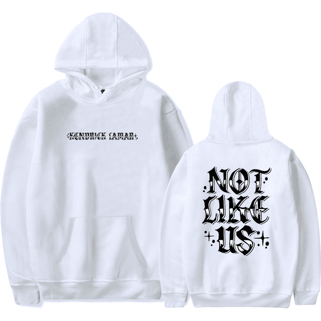 Kendrick Lamar Not Like Us Merch Chandail à Capuchon Chandail à Manches Longues Chandail pour Fans Hommes Rappeurs Femmes Chandails à Capuchon Mode Urbaine,L,Blanc