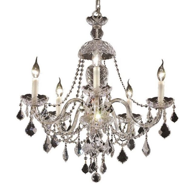 Elegant Lighting Alexandria 25" 5 Light Royal Crystal Chandelier