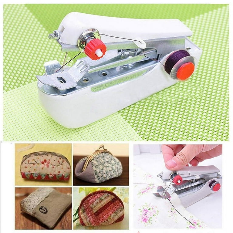  Handheld Sewing Machine,Portable Mini Manual Sewing Machine  Mini Sewer Machine Hand Stitcher Sewing Machine Handy Needlework Tool
