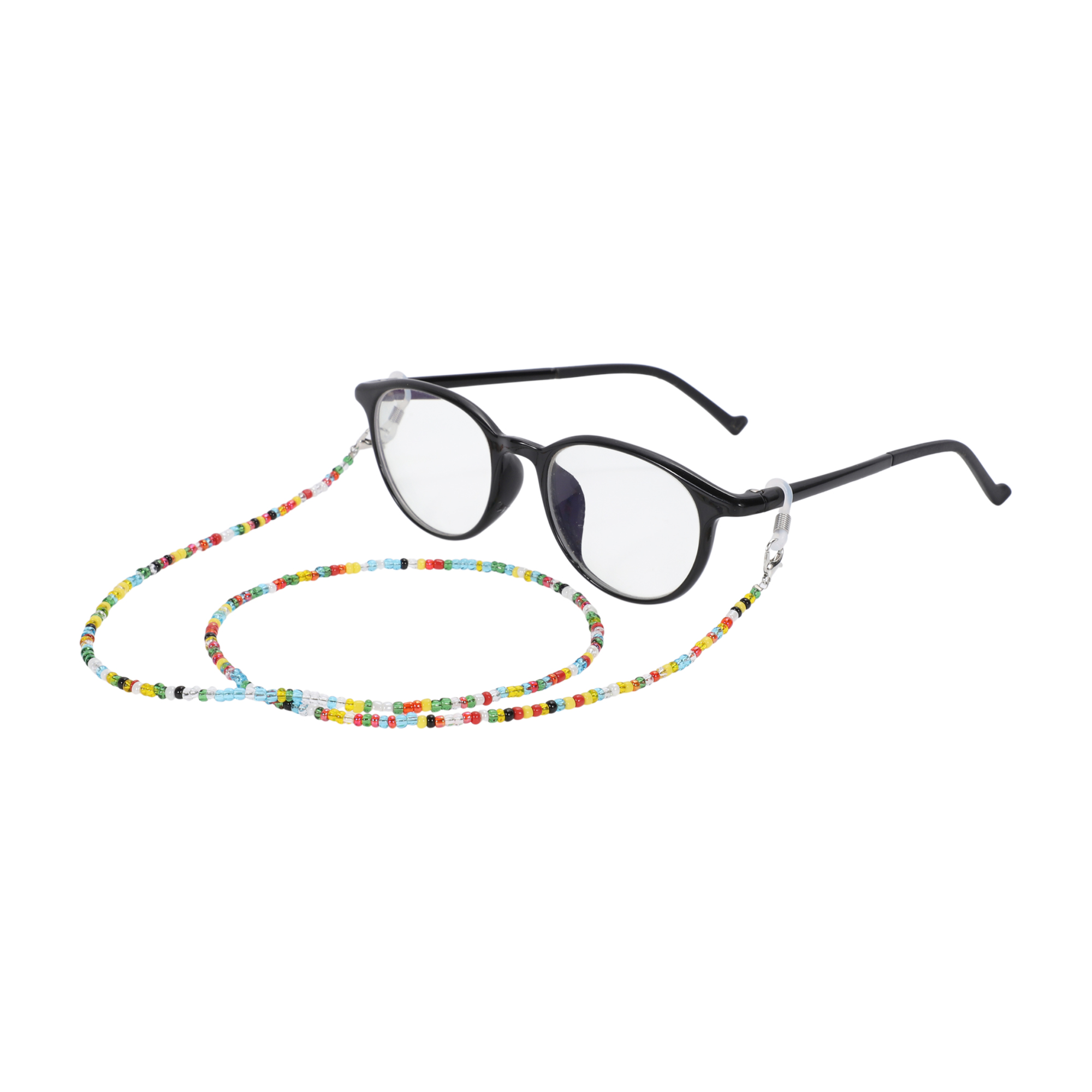Unique Bargains Beaded Pattern Eyeglass Chain 1 Pc Yellow