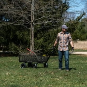 Gorilla Carts Towable Steel Utility Cart - 900 lb Capacity - Black