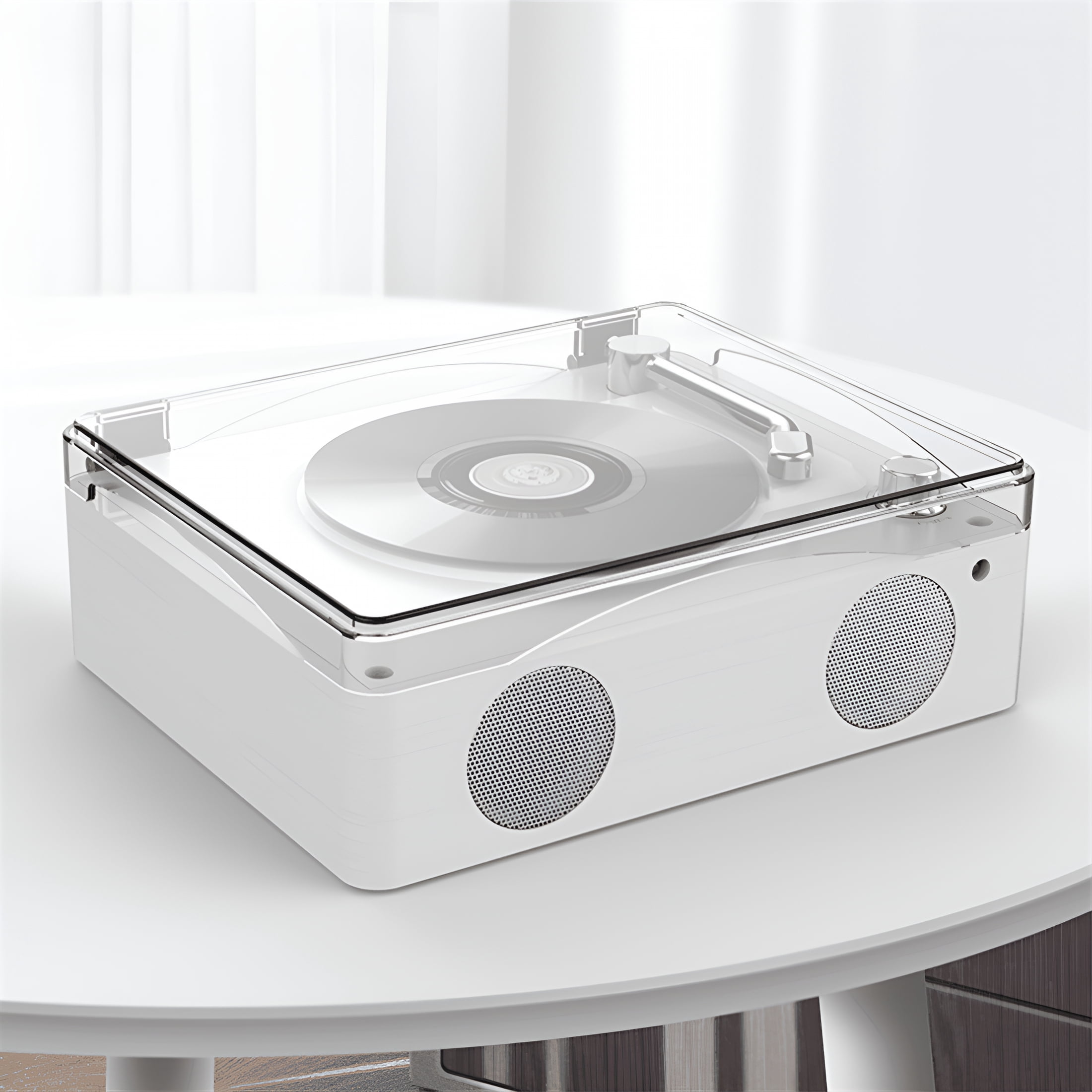 GJX Retro Cd Player Bluetooth 5.0 Rechargeable Built-In Speaker Portable Music Player Usb Hifi Player with Infrared Remote