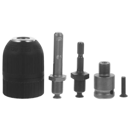 

1 Set of 13MM Steel Drill Chuck Drilling Adapter Converter Drill Bits Converter Hand Drill Bits with 13MM Hex Jaw 13MM Round Jaw 13MM Auto Clamp(drill head is random style)