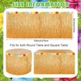 thumbnail image 3 of Luau Grass Table Skirt 9 Feet x 29 Inch Hawaiian Table Skirt for Tropical Hawaiian Party Decorations Luau Party Supplies Tiki Hut Bar Island Beach Party Decor, 3 of 7