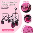 thumbnail image 4 of WildFinder Heavy Duty Foldable Wagon Cart with All-Terrain Wheels, 330lbs Capacity Portable Utility Wagon for Camping, Beach, Shopping and Outdoor Activities, Pink, 4 of 8