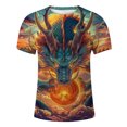 thumbnail image 3 of Men's T Shirt Summer Short Sleeve T Shirt Top Animal Themed Shirt Graphic Shirt Tops Men Mens Shorts Mens A Shirts Tee Shirt for Men Mens T Shirt Tee Shirts Mens Men's Graphic T Shirts Journey T Shirt, 3 of 4