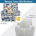 thumbnail image 5 of Renewold Hawaii Palm Tree Blue Recliner Seat Cover Comfy Couch Slipcover 4 Pieces Stretch Recliner Chair Cover Fitted Reclining Chair Slipcover with Elastic Bottom and Pocket, 5 of 8