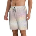thumbnail image 2 of Bixox Men's Glitter Light Pearl printing Casual Classic Fit Short Summer Beach Shorts, 2 of 6