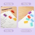thumbnail image 5 of OCCOKO Colored PP Plastic Index Page Clips Removable Index Tabs Dividers Loose Notebook Page Markers Reusable File Index Clips Bookmarks For Students Document Classification, Clear, 5 of 9