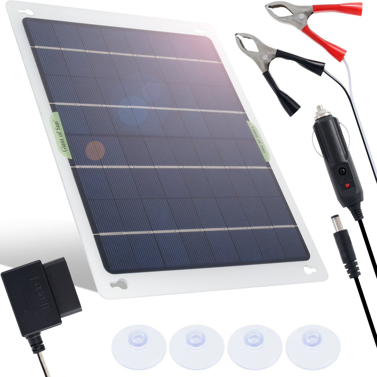 Panneau Solaire Portable 20W 12V - Chargeur De Batterie Voiture, Camping-car, Bateau - Étanche