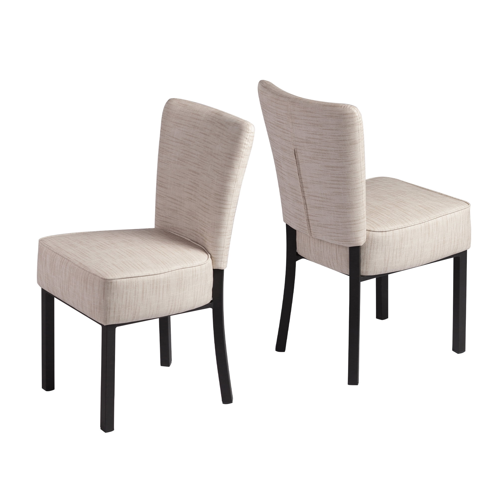 KARMAS PRODUCT Upholstered Dining Chairs Set of 2 PU Leather Modern Dining Room Chairs for Home Kitchen Living Room Bedroom, Cream