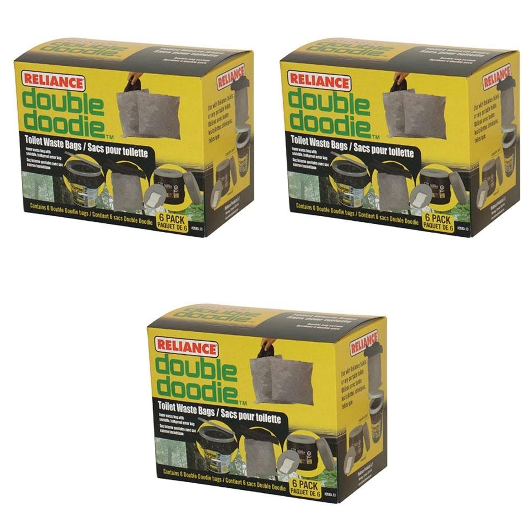 Reliance Products 2683-03 Double Doodie Toilet Waste Bags Pack of 3 