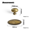 thumbnail image 2 of Goo-Ki Oval Antique Brass Cabinet Knobs with Oval Backplate, Zinc Alloy Cabinet Handles Hardware for Cupboard,Dresser & Drawer, 6 Packed, 2 of 6