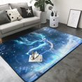 thumbnail image 3 of Area Rugs For Living Room Decor - Icy Blue Snowy Deer Soft Anti Slip Throw Washable Rugs 5x7 For Bedroom, Indoor Carpet For Bedroom Living Room 80x58In, 3 of 7
