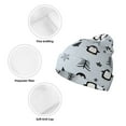 thumbnail image 3 of Picia penguin tree star Pattern Knitted Beanie Hat for Men and Women , Unisex Winter Warm Stretchy Knit Cap Thick Fisherman Beanies Cuffed Plain Skull Caps, 3 of 6