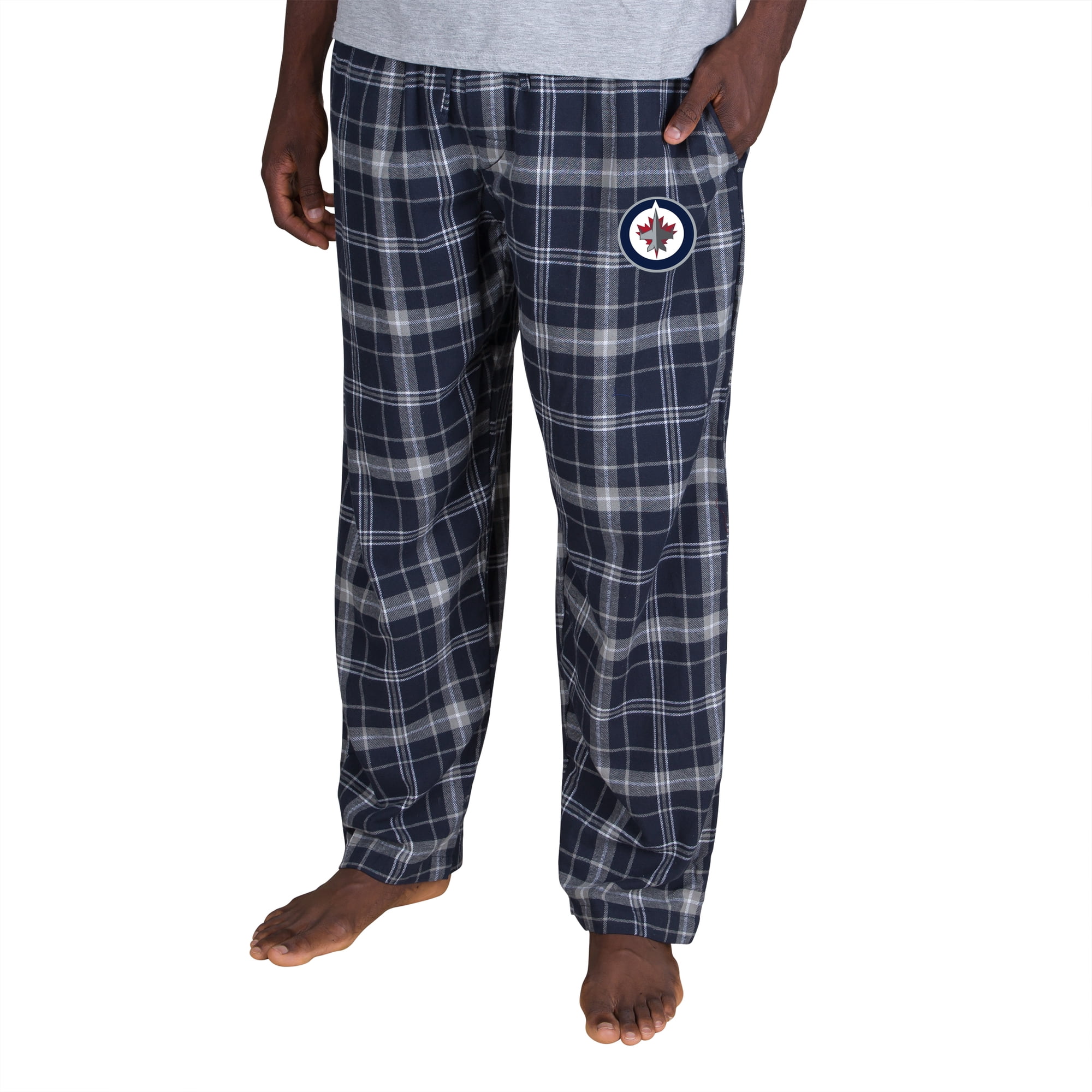 Men's Concepts Sport Navy/Gray Winnipeg Jets Ultimate Plaid Flannel Pants