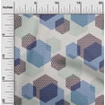 thumbnail image 1 of oneOone Tissu Polyester Lycra Vin Triangle & Hexagone Géométrique Matériel de Robe Tissu Imprimé Tissu au Mètre 56 Pouces de Large, 1 of 4