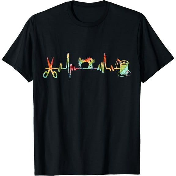 Quilting Quilter Sewing Heartbeat Tee For Quilting Lovers T-Shirt