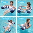 thumbnail image 2 of Hamaca flotante tipo tira Sloosh para piscina, 122 x 80 cm, color azul marino, 2 of 9