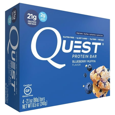 Quest Protein Bar, Blueberry Muffin, 21g Protein, 5 Ct