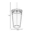 thumbnail image 2 of KeepCup - Taza fría de plástico transparente, reutilizable, con tapa y popote, tamaño grande de 16 onzas (454 ml), 2 of 8