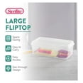 thumbnail image 3 of 18-Pack FlipTop Storage Bins, Stackable Rectangular Plastic Containers with Hinged Lids - 13.125" x 7.625" x 4.5", BPA-Free Organizer for Home, Office, Craft Supplies, 3 of 9