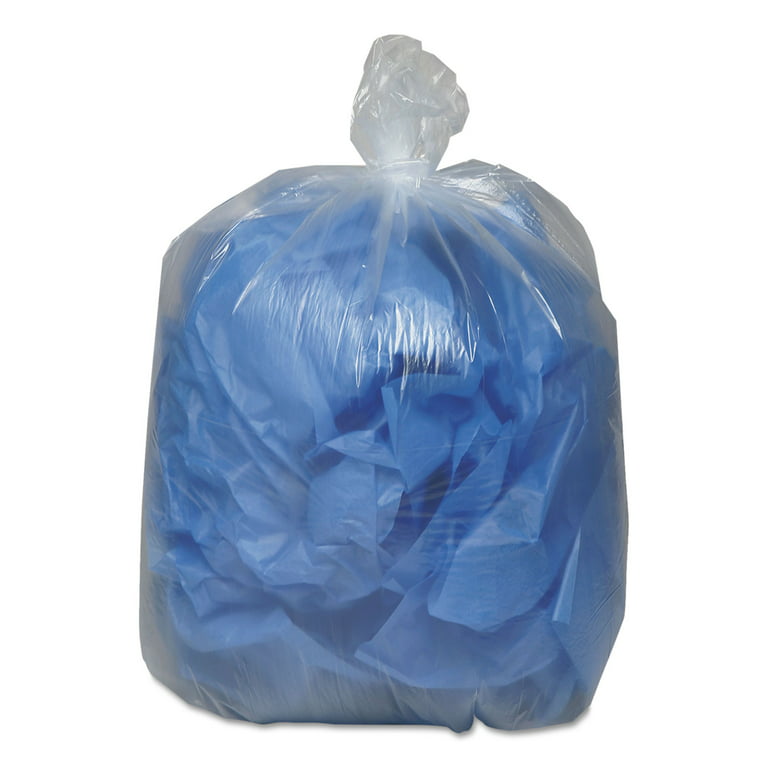 250Ct 10 Gallon Waste Liner Clear Rubbish Bag Trash Garbage Office Home  Kitchen