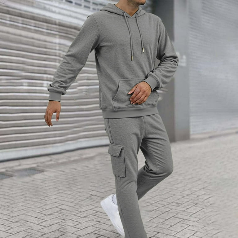Sweatsuits for Men Hoodie and Sweatpants Set Athletic Workout