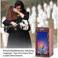 thumbnail image 3 of Blue Peacock Keepsake Urn for Ashes (5 Inch) – Cherry Blossom Wooden Cremation Urn, Small Memorial Urn for Men, Women & Loved Ones, 3 of 7