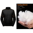 thumbnail image 5 of Little Donkey Andy Men's Thermal Hybrid Running Jacket Lightweight Breathable Warm Insulated Hiking Jacket Black S, 5 of 7