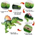 thumbnail image 4 of Juguete de dinosaurio con control remoto, dinosaurio iluminado, juguete eléctrico de dinosaurio RC con ojos iluminados LED, caminar y rugir, regalo de robot realista para niños y niñas, verde Fokelyi LN-2189-2, 4 of 6