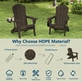 thumbnail image 6 of FOOWIN Folding HDPE Adirondack Chairs Set of 6, Coffee, 6 of 7