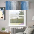 thumbnail image 3 of Curtain Valance for Windows Blue Grey Wood Grain Kitchen Curtain Valances Farm Wooden Valances Window Treatments Short Curtains for Kitchen Living Room Bedroom Bathroom Home Decor 54x18 Inch, 3 of 9