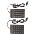 thumbnail image 1 of Number Keypad, Wired Number Pad Plug and Play 4.9ft Line 18 Keys Quiet Typing for Office (2 Pieces), 1 of 5