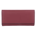 thumbnail image 1 of Women Long Wallet Large Capacity PU Leather Fashionable Lady Purse for Bills Cards Coins Wine Red, 1 of 5