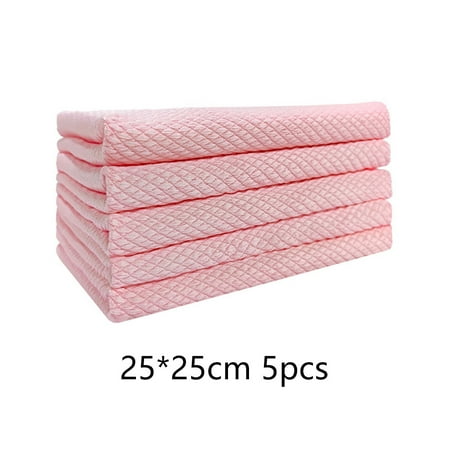 

Goodhd 5PCS/Set Fish Scale Microfiber Polishing Cleaning Cloth Kitchen