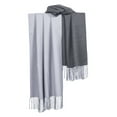thumbnail image 2 of Elainilye Fashion Winter Scarf for Women Double-sided Thickened Warm Shawl Fleece Scarf Tassel Solid Scarves Wraps,Gray, 2 of 5